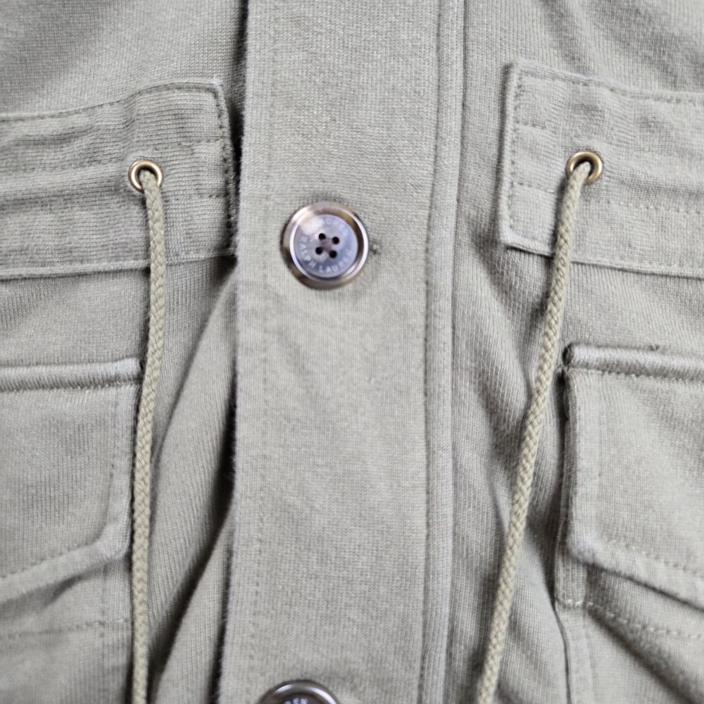 Lauren Ralph Lauren Hooded Utility Cinched Waist Full-Zip Cotton Knit Jacket - Picture 8 of 16